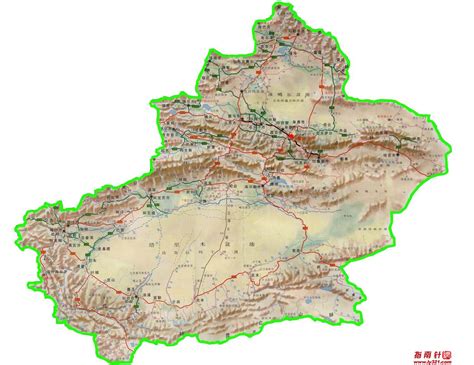 新疆地形地图高清大图