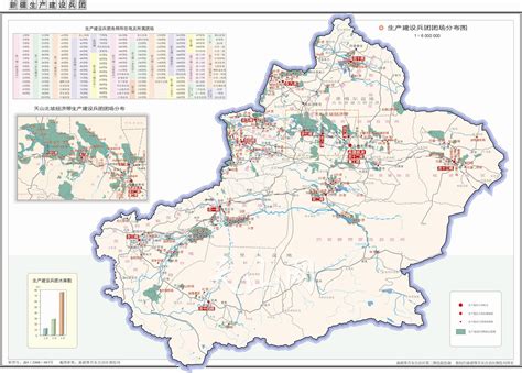 新疆生产建设兵团辖区地图