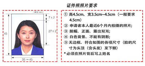 日本签证照片尺寸