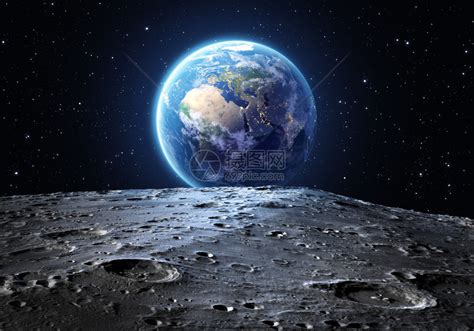 月球上看地球真实图片