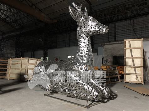 树脂异形不锈钢雕塑鹿