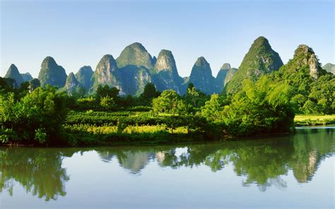 桂林小河风景图片