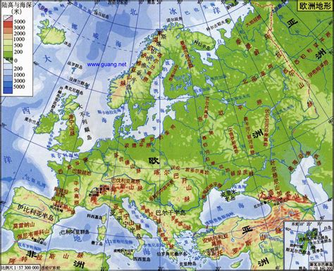 欧洲的地理位置和海陆位置