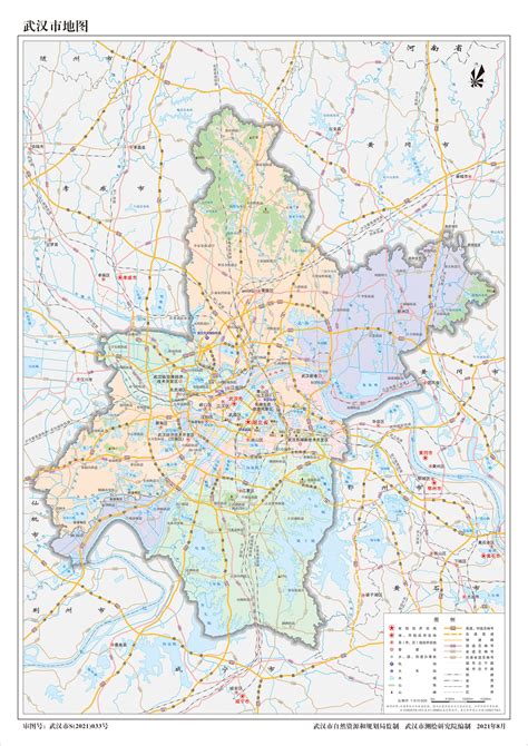 武汉市地图最新版各区划分