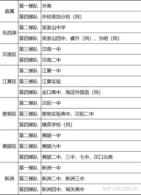 武汉高中清单