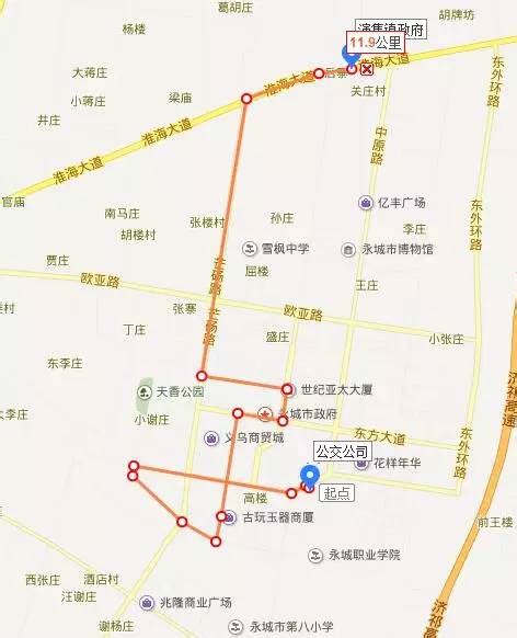 永城最新公交车路线图