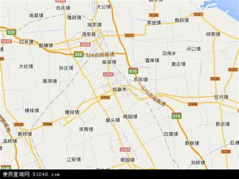 江苏省如皋市白兔镇地图