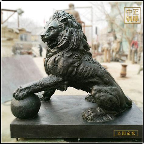江苏铜雕塑定制厂家铜狮子