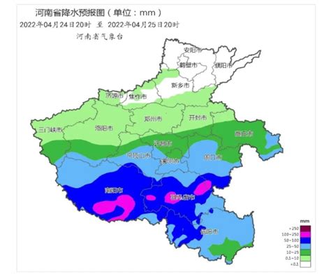 河南发布暴雨蓝色预警地图显示