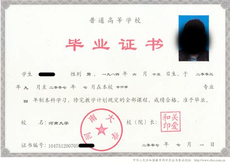 河南工业大学函授毕业证照片