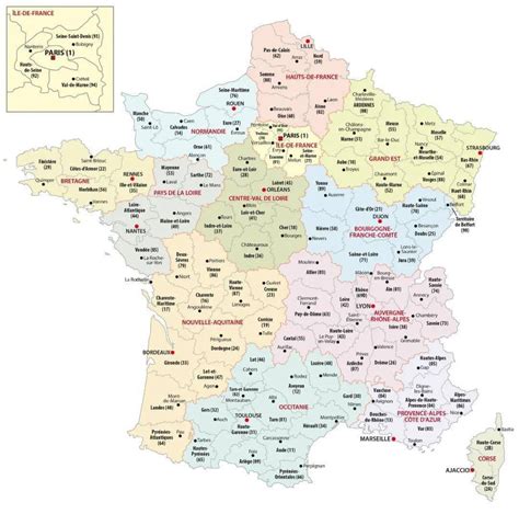 法国省份地图编号