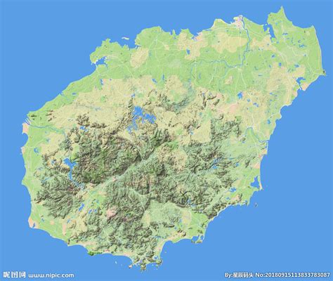 海南岛立体地形图