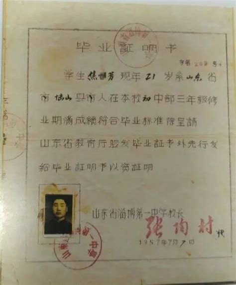 淄博市98年高中毕业证