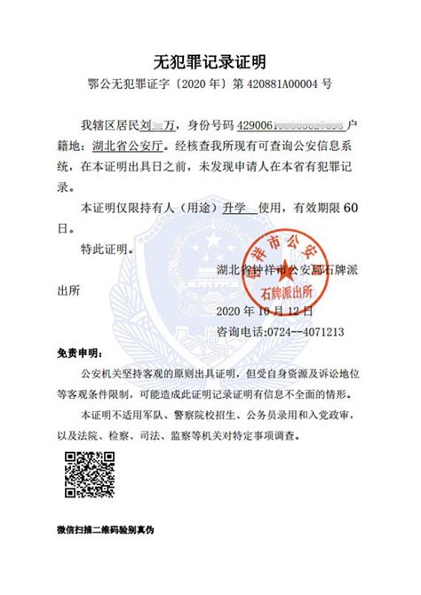 潍坊市无犯罪记录证明网上申请