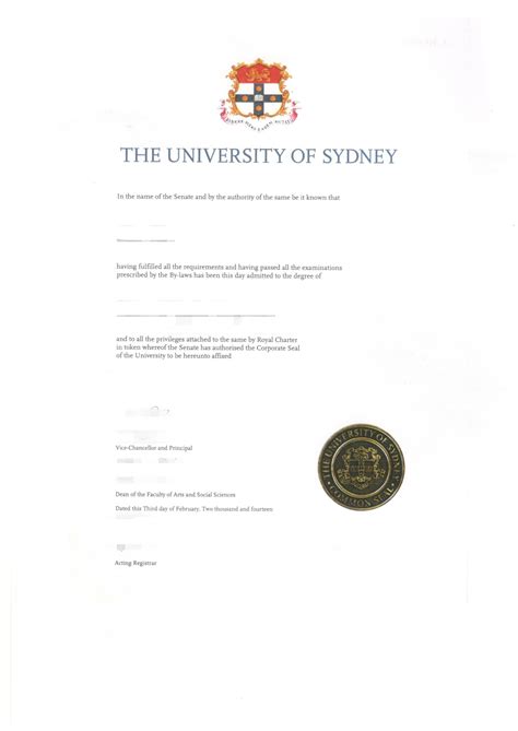 澳洲大学毕业证书样本