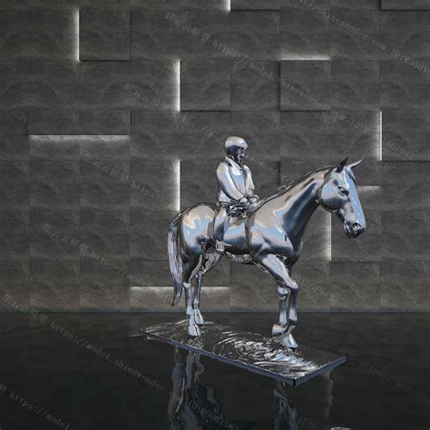 现代雕塑骑马女孩雕塑