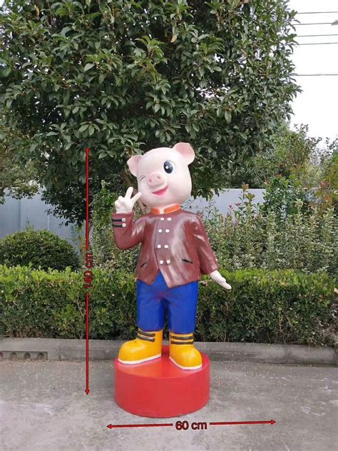 玻璃钢吉祥物猪雕塑