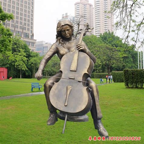 玻璃钢大提琴雕塑