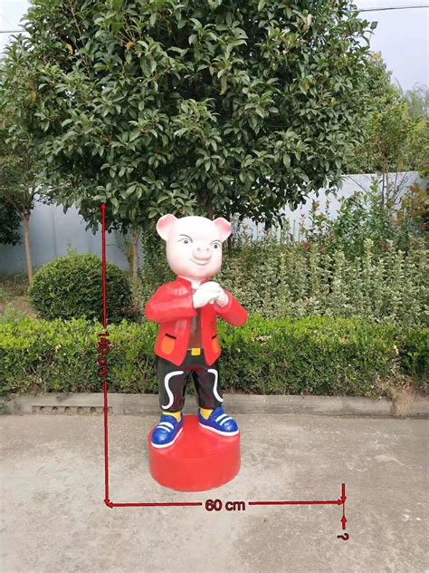 玻璃钢雕塑猪年吉祥物