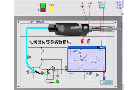 电涡流传感器位移特性实验接线