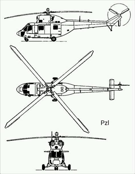 直升机三视图大全