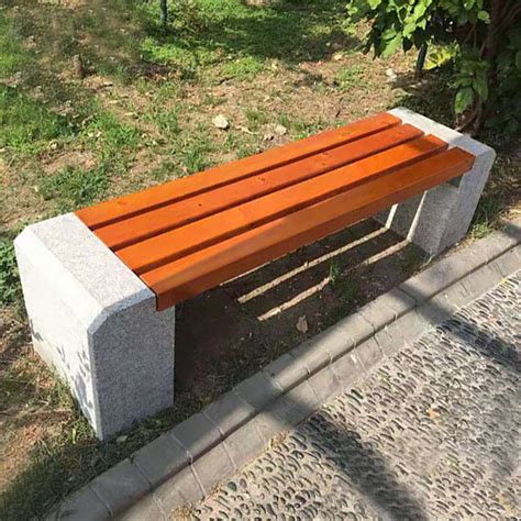 石木结合公园休闲椅