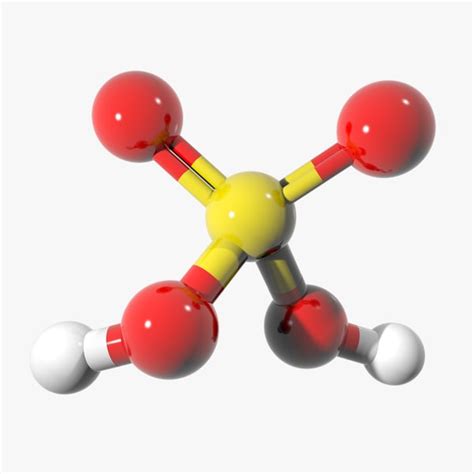 硫酸的分子模型
