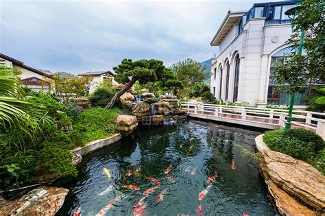 碧桂园的中式喷泉
