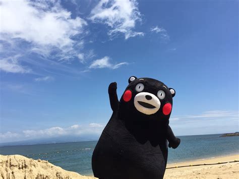 秦皇岛海边的熊本熊