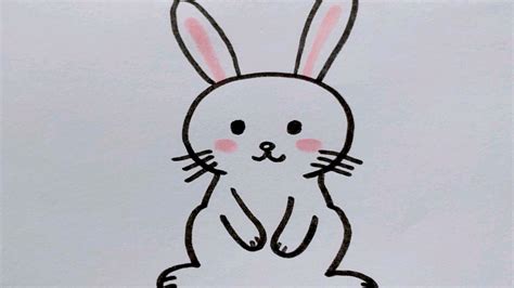 简单正面小兔子简笔画