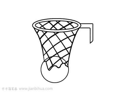篮球场篮板铅笔画