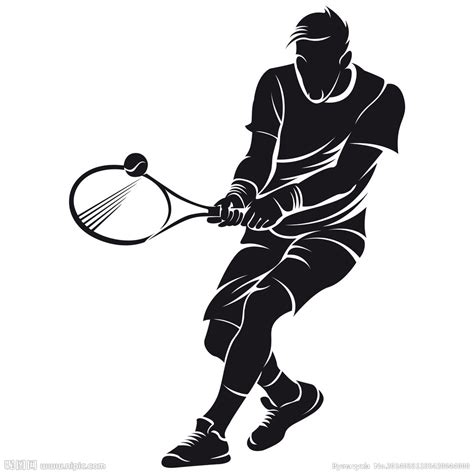 网球图片黑白