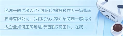 芜湖企业记账报税办理机构