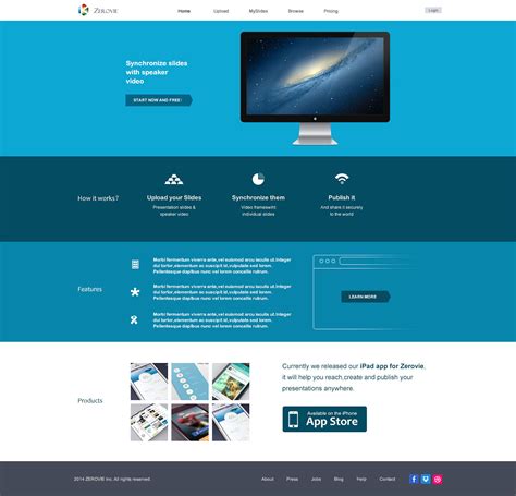 蓝色创意网页设计图
