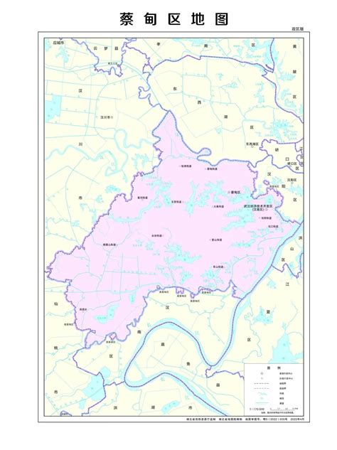 蔡甸区管辖地区地图