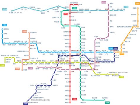 西安地铁1号线图