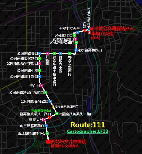 西安732路公交车路线图