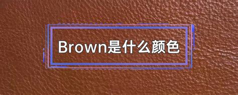 请问brown是什么颜色