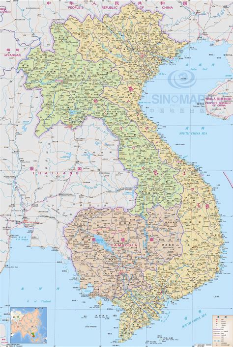中国和越南地图高清版大图