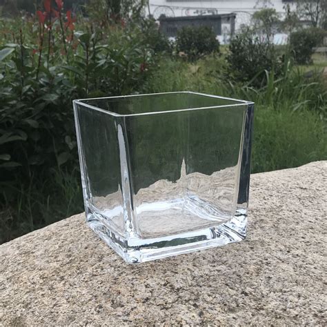 透明玻璃花瓶厂家直销方形