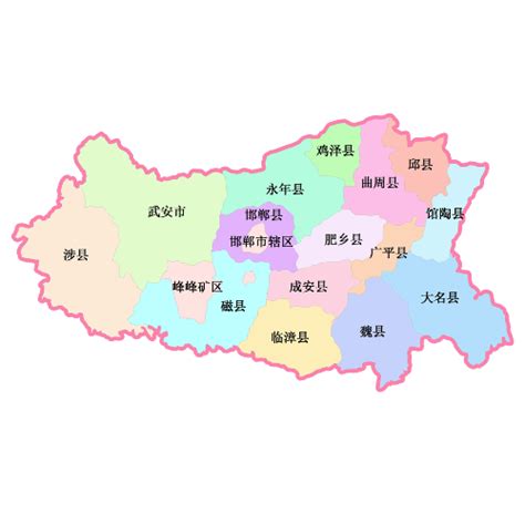 邯郸地图全图各县