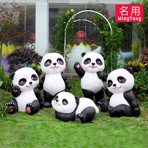 阳江玻璃钢熊猫雕塑