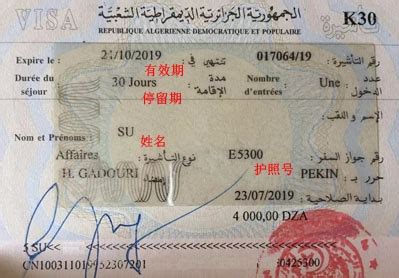 阿尔及利亚工作签证申请要求