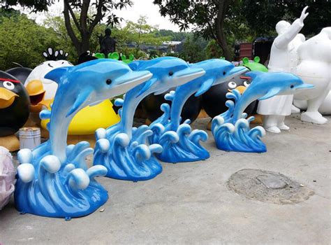 陕西公园小品海豚雕塑大量制作