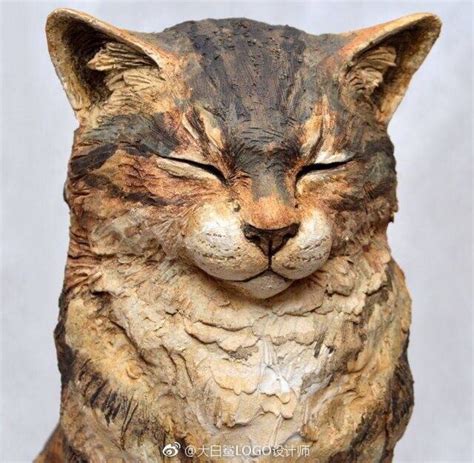 雕塑猫照片