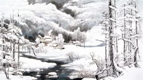 雪落在中国的土地上所描写的画面