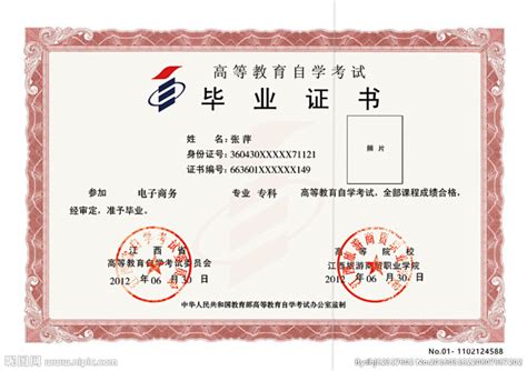 青海省自考毕业证模板
