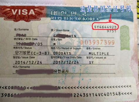 韩国签证认证号码