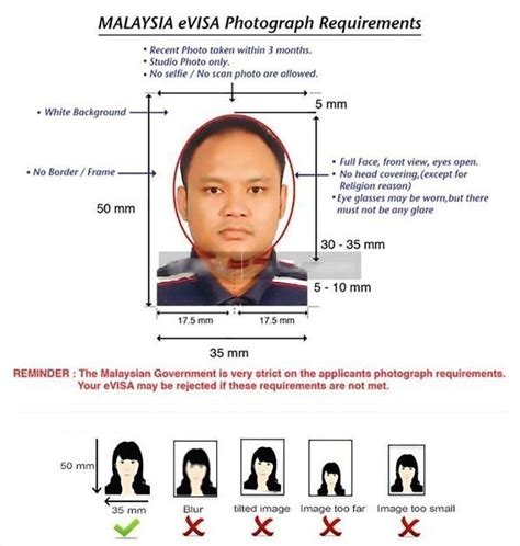 马来西亚签证照片像素
