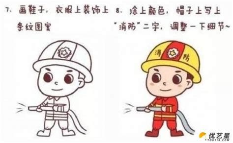 119消防简笔画大全